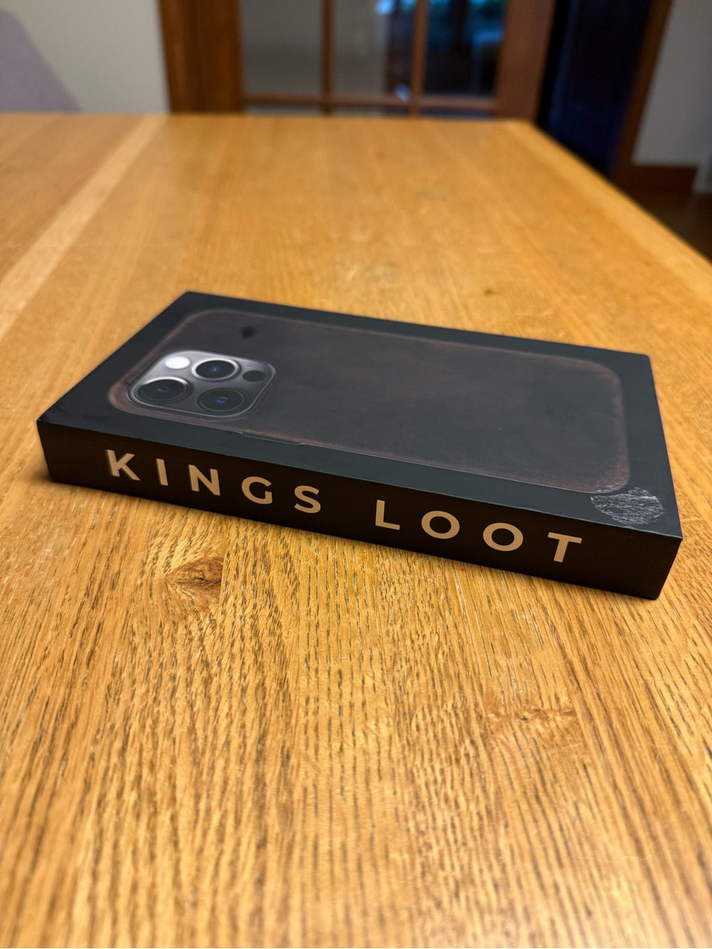 iPhone 14 Pro Max, genuine Leather Phone Case - Dark Brown